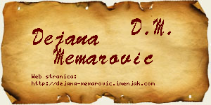 Dejana Memarović vizit kartica